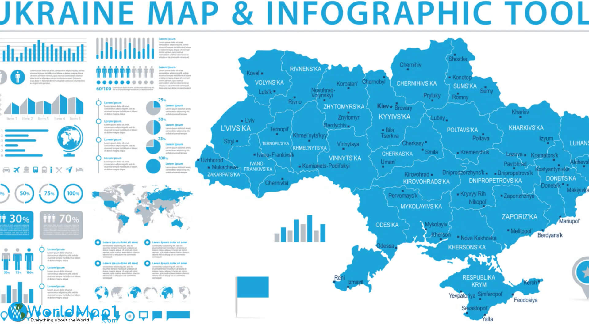 Ukraine Infographic Map